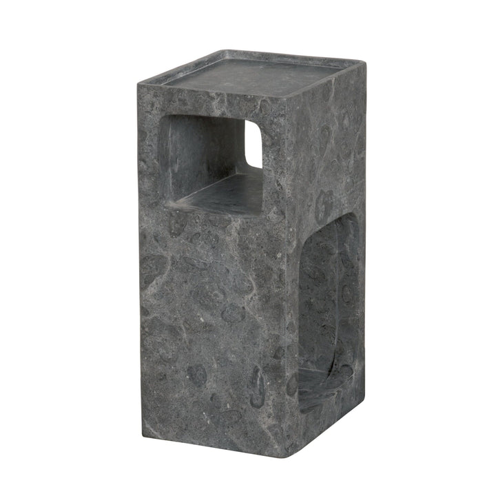 Charisse Side Table - Black Marble