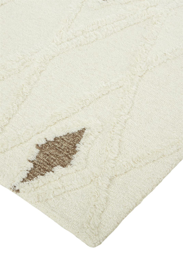 Feizy Feizy Anica Moroccan Style Wool Tufted Rug - Ivory & Chambray Brown - Available in 6 Sizes