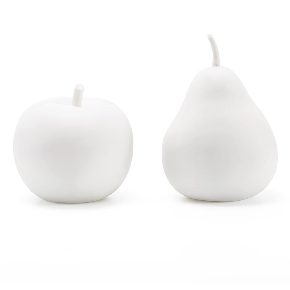 Apple & Pear - Set of 2 - White