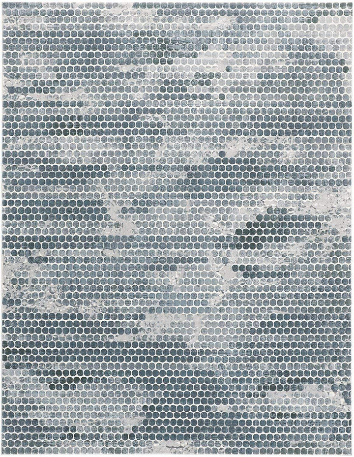 Feizy Feizy Atwell Contemporary Abstract Dot Rug - Teal Blue & Silver Gray - Available in 7 Sizes 3' x 5' ATL3171FBLUSLVB00