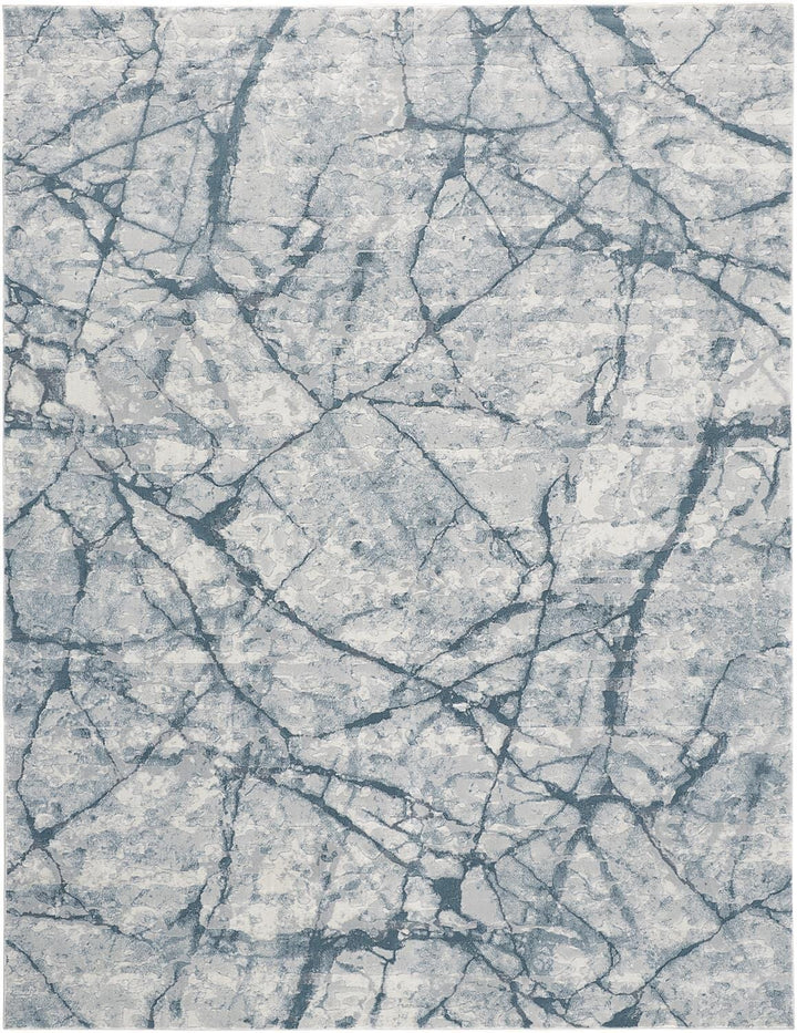 Feizy Feizy Atwell Contemporary Marbled Rug - Teal Blue & Gray - Available in 7 Sizes 3' x 5' ATL3282FAQU000B00
