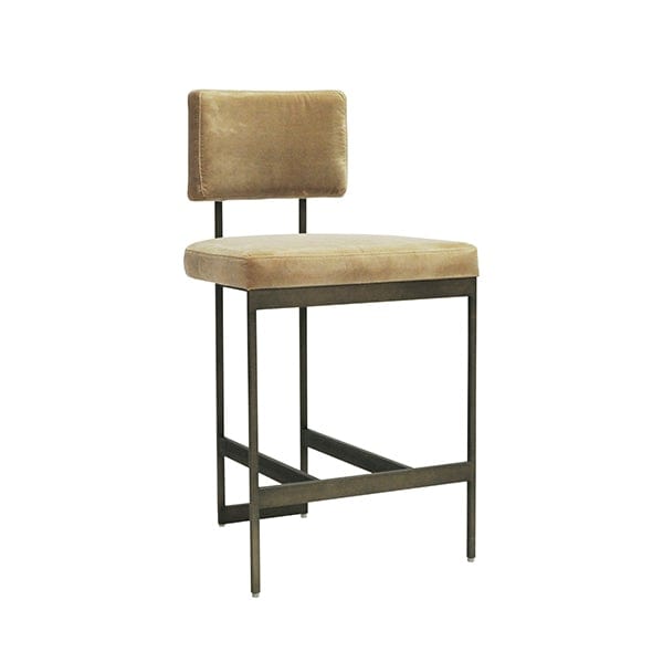 Worlds Away Worlds Away Baylor Counter Stool with Bronze Base BAYLOR BCML