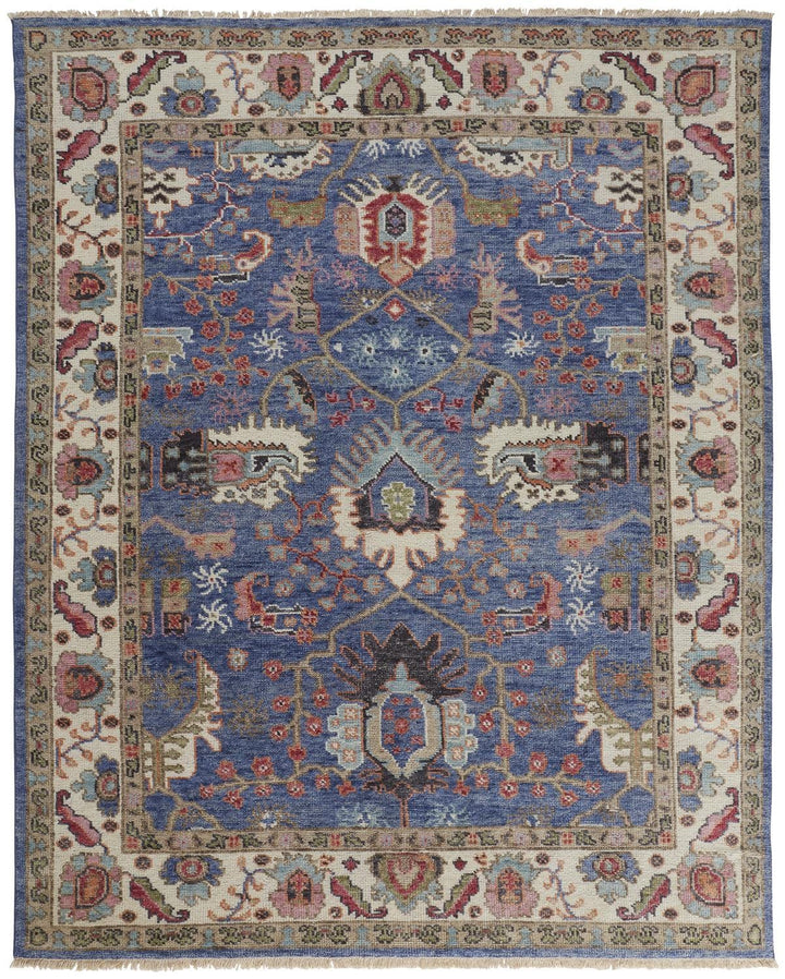 Feizy Feizy Beall Luxury Wool Ornamental Floral Rug - Blue - Available in 8 Sizes 3'-6" x 5'-6" BEA6708FBLUMLTC50