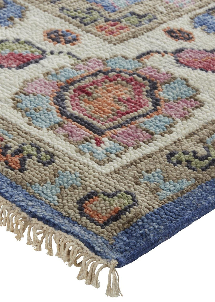Feizy Feizy Beall Luxury Wool Ornamental Floral Rug - Blue - Available in 8 Sizes