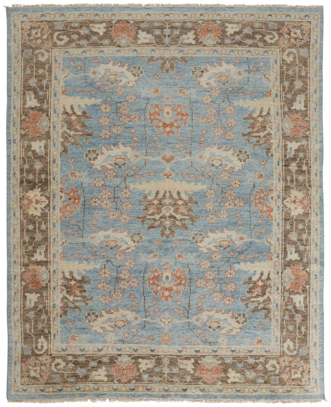 Feizy Feizy Beall Luxury Wool Ornamental Floral Rug - Cool Blue - Available in 8 Sizes
