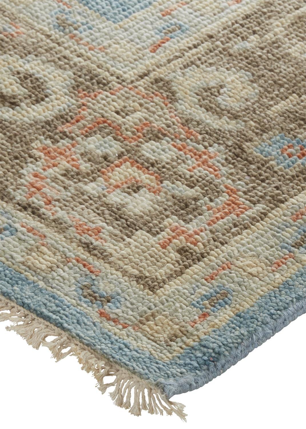 Feizy Feizy Beall Luxury Wool Ornamental Floral Rug - Cool Blue - Available in 8 Sizes