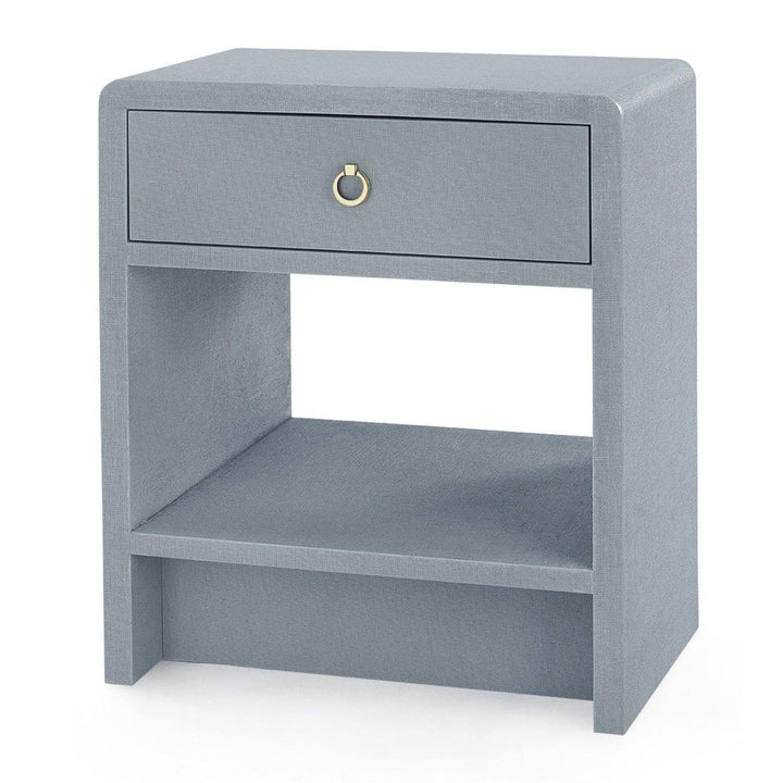 Kaju Linen 1-Drawer Side Table - Available in 3 Colors
