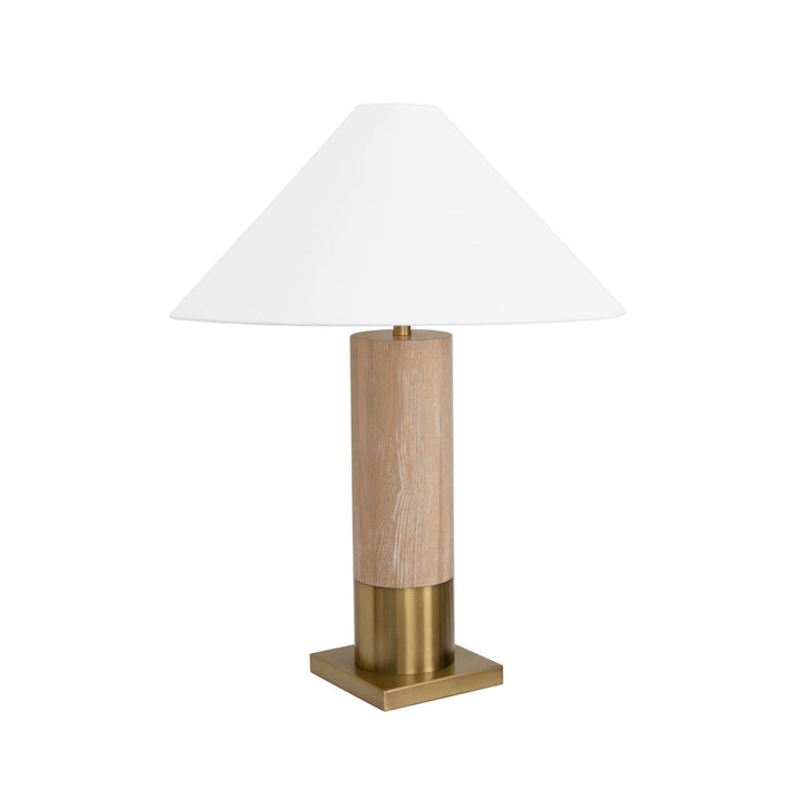 Brushed Brass Base Table Lamp - Available in 3 Colors