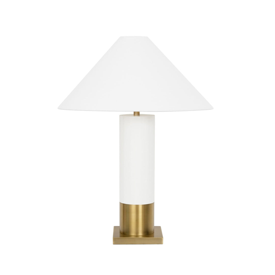 Brushed Brass Base Table Lamp - Available in 3 Colors