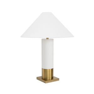 Worlds Away Brushed Brass Base Table Lamp - Available in 3 Colors