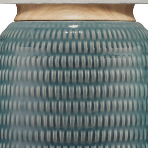 Jamie Young Graham Table Lamp in Blue Ceramic