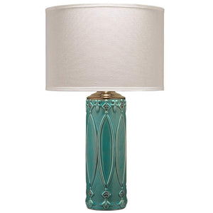 Jamie Young Jamie Young Tabitha Table Lamp in Turquoise Ceramic BL616-TL32