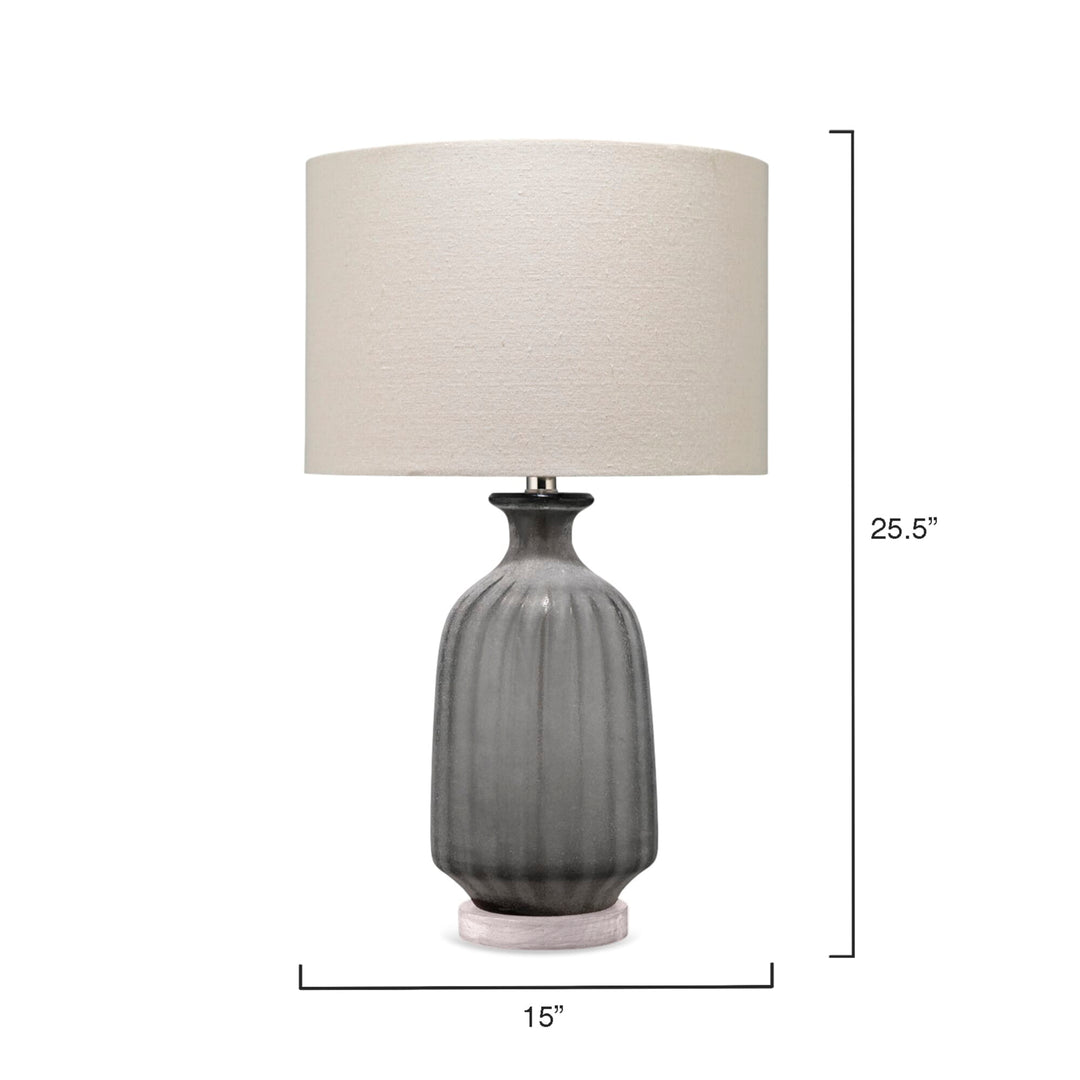 Gray Frosted Glass Table Lamp