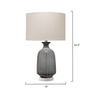 Jamie Young Gray Frosted Glass Table Lamp