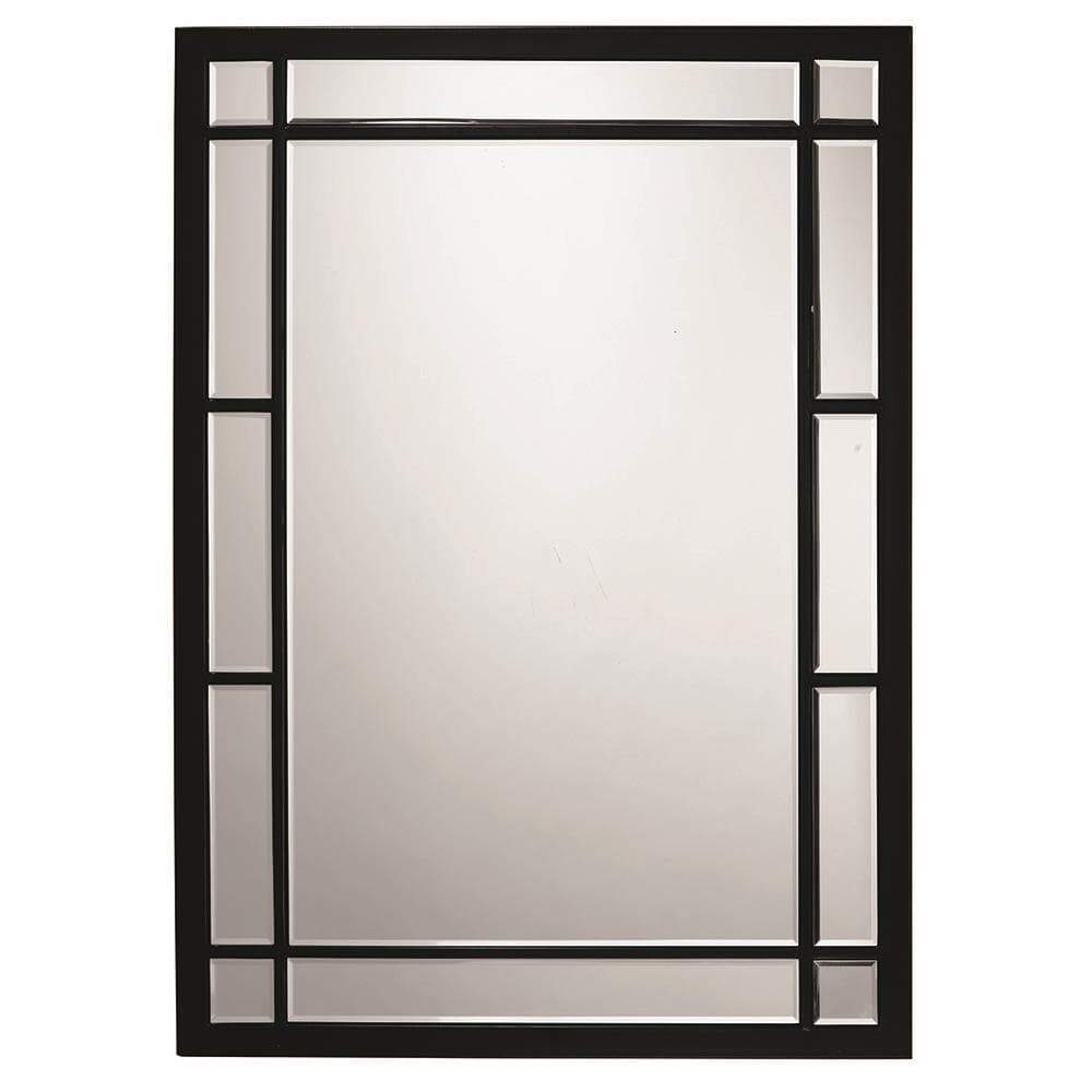 Jamie Young Jamie Young Chelsea Mirror in Black Metal and Beveled Glass BL72415-M2