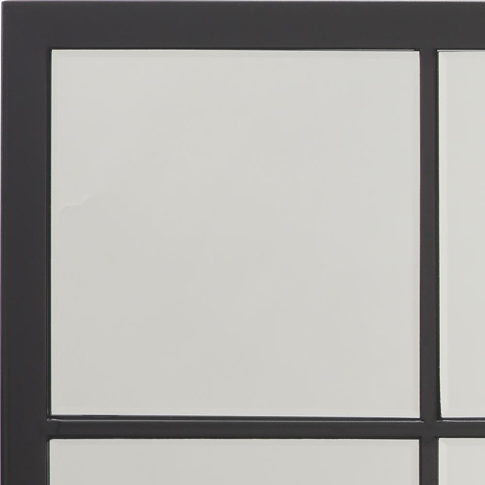 Jamie Young Jamie Young Tribecca Mirror in Black Metal and Beveled Glass BL72415-M4