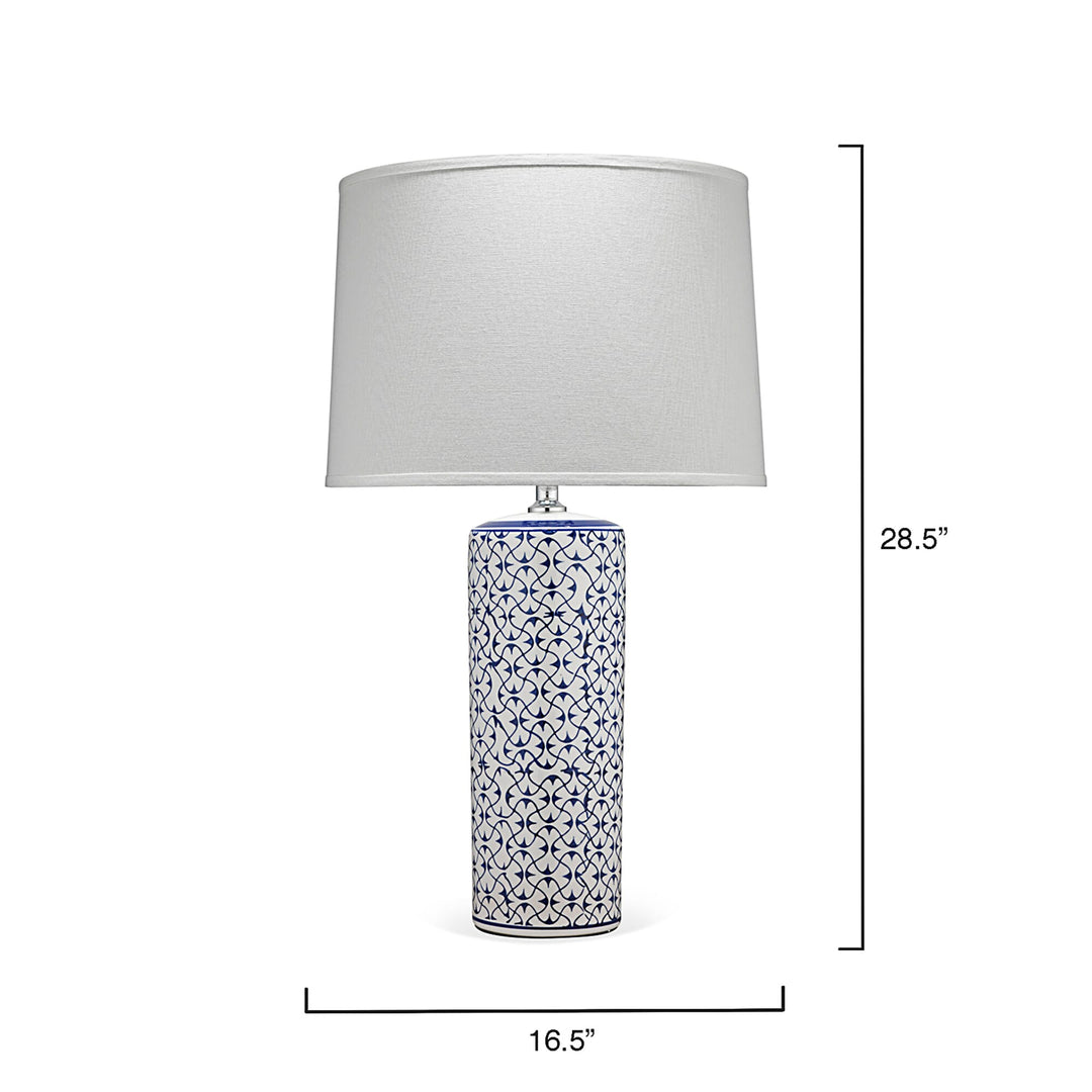 Vivian Table Lamp in Blue and White Ceramic