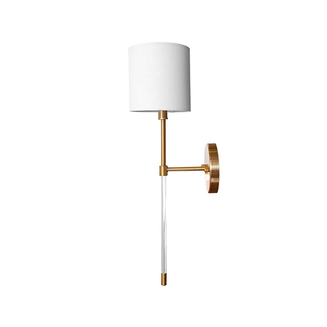 Worlds Away Worlds Away Bristow Acrylic Sconce with White Linen Shade - Acrylic BRISTOW ABR