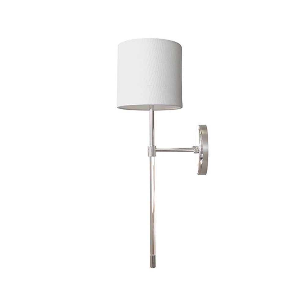 Worlds Away Worlds Away Bristow Acrylic Sconce with White Linen Shade - Acrylic BRISTOW N