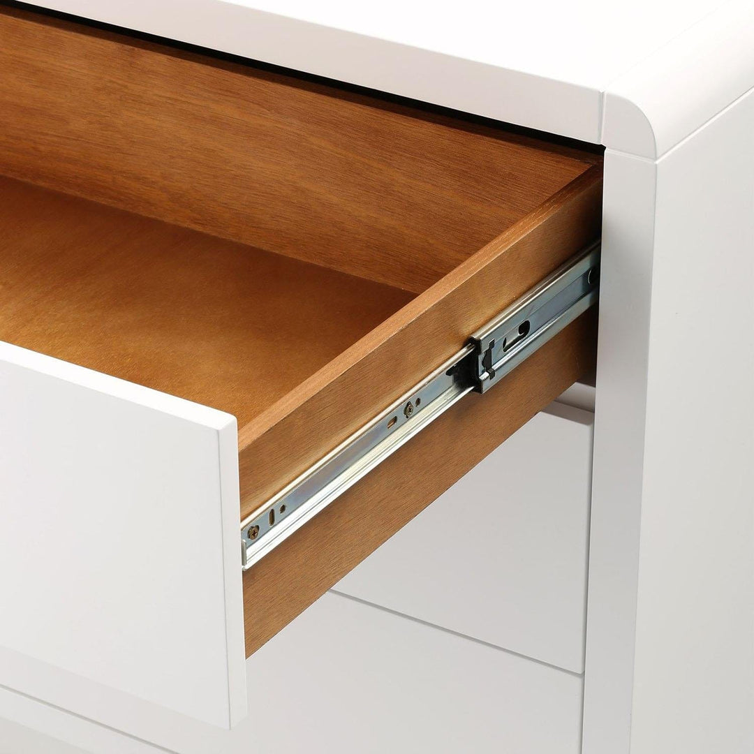 Liam 3-Drawer Side Table - White
