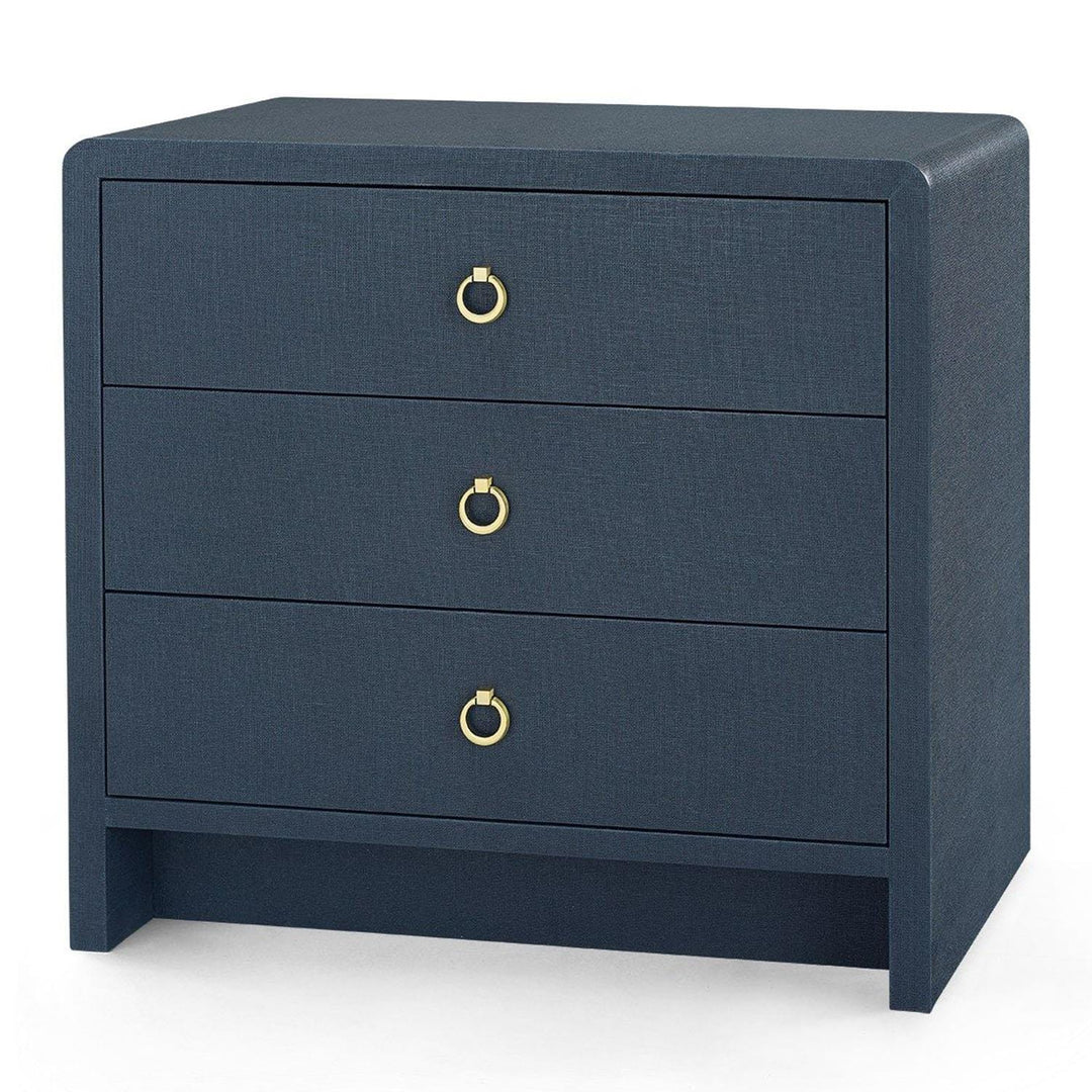 Liam Linen 3-Drawer Side Table - Available in 3 Colors