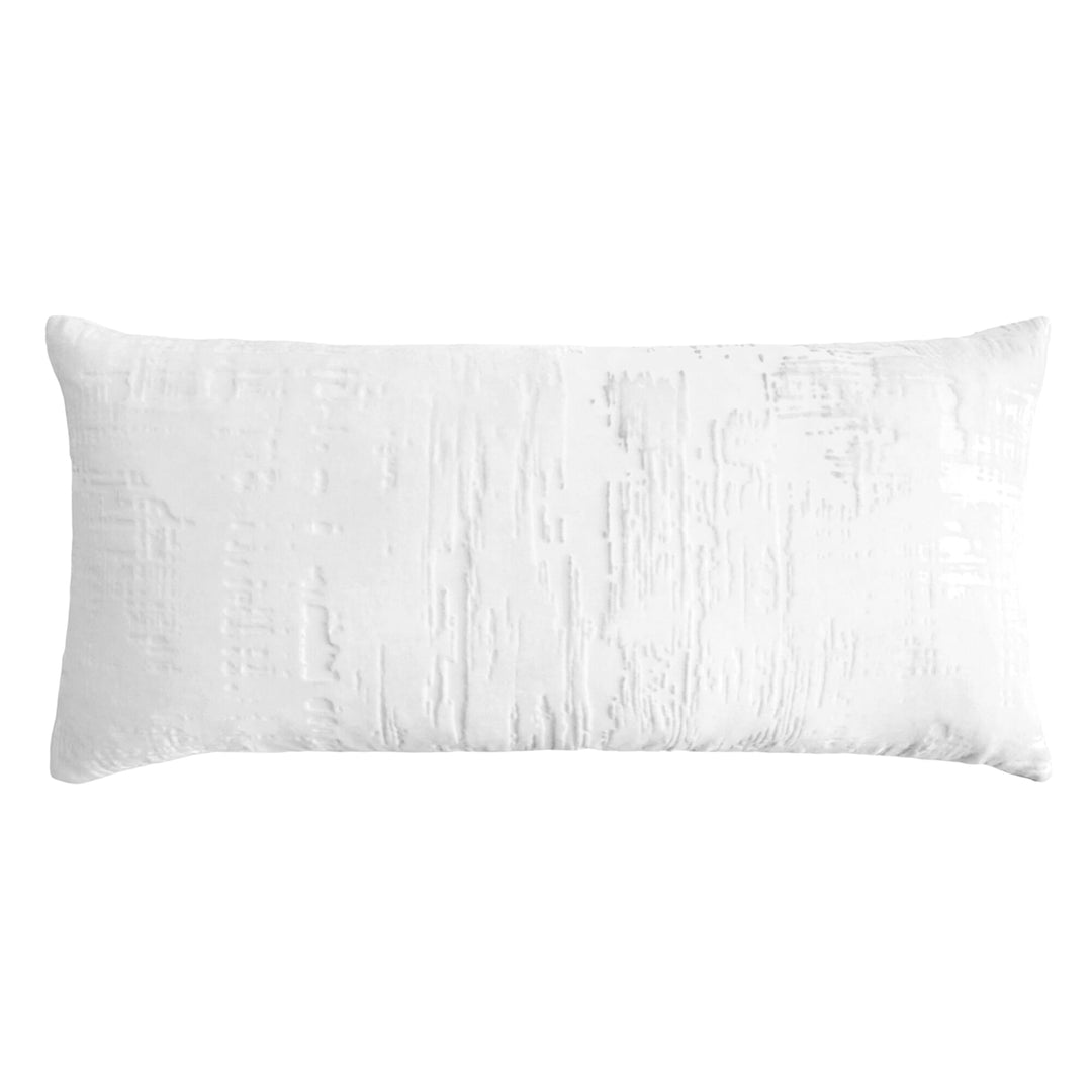 Kevin O'Brien Studio Kevin O'Brien Studio Brushstroke Velvet Pillow - White 12" x 24" BSP-WHI-1224