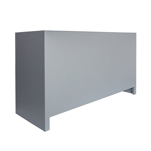 Worlds Away Worlds Away Carla Six Drawer Cane Front Chest with Brass Hardware - Matte Grey Lacquer CARLA GRY