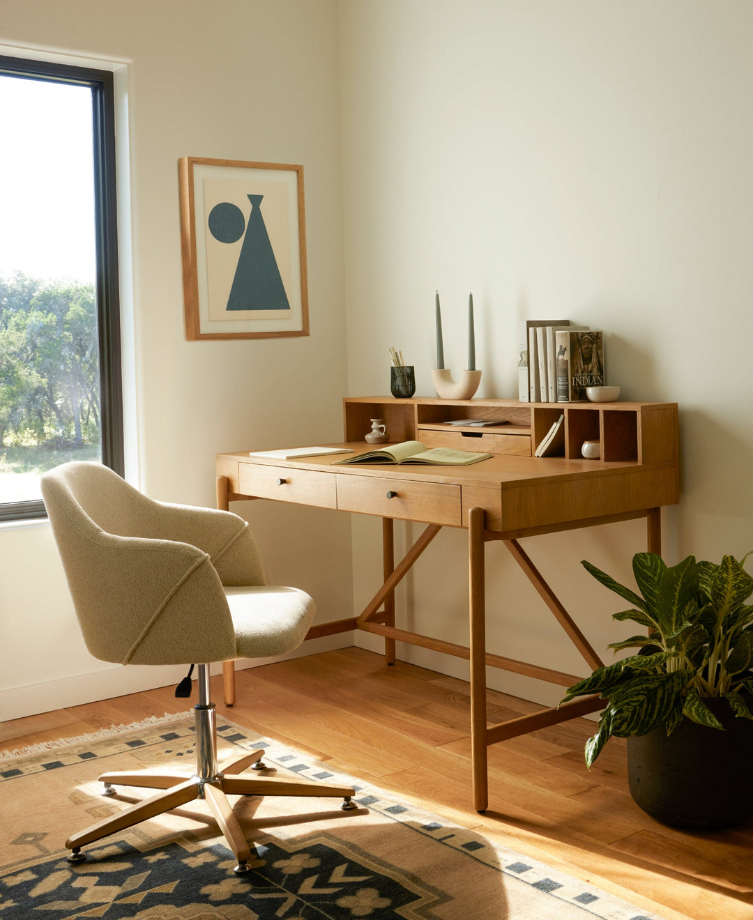 Vesuvi Desk Chair - Fedora Oatmeal