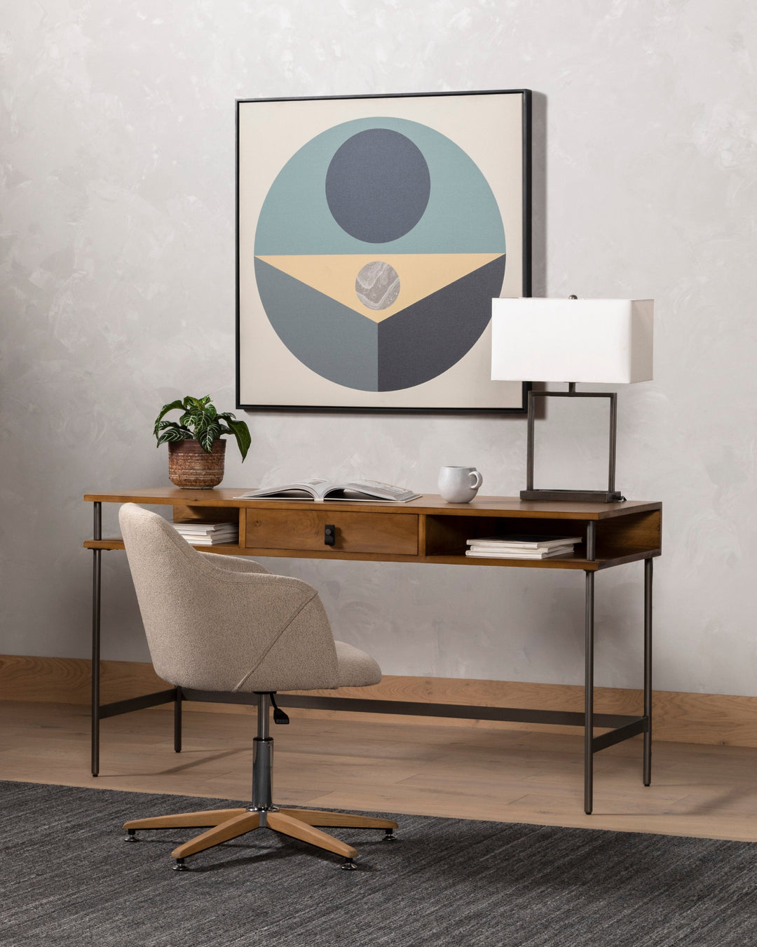 Vesuvi Desk Chair - Fedora Oatmeal