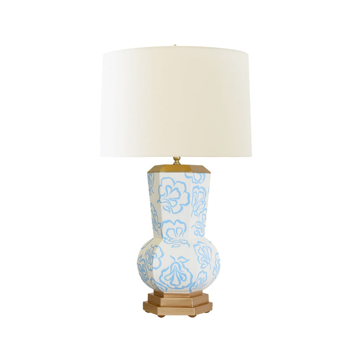 Handpainted Gourd Shape Tole Table Lamp - Available in 4 Colors