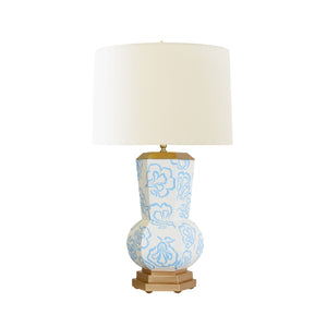 Worlds Away Handpainted Gourd Shape Tole Table Lamp - Available in 4 Colors