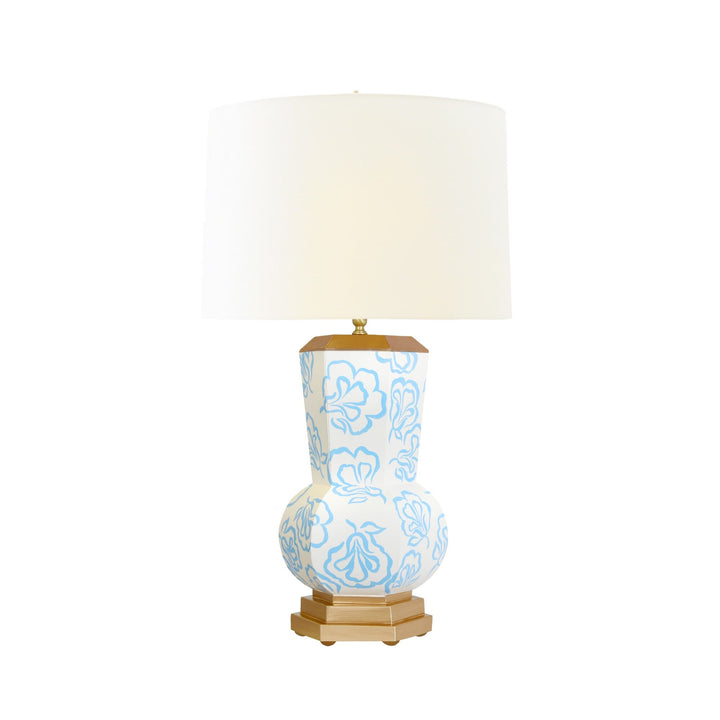 Handpainted Gourd Shape Tole Table Lamp - Available in 4 Colors