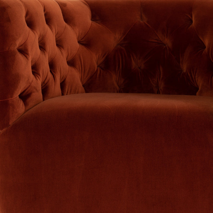 Hans Swivel Chair - Sapphire Rust