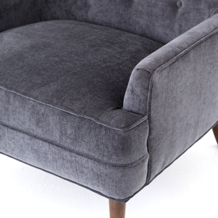 Beaumond Chair - Charcoal Worn Velvet