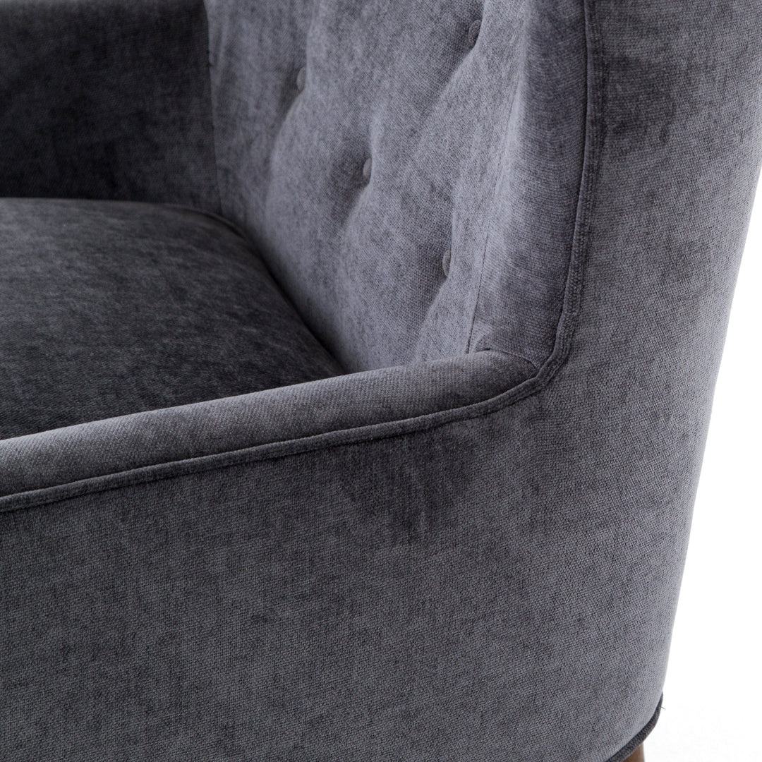 Beaumond Chair - Charcoal Worn Velvet