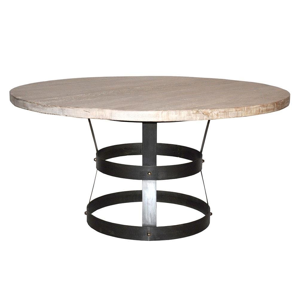 Noir Noir Basket Dining Table - 54 - Brown & Silver CM013-54-GW