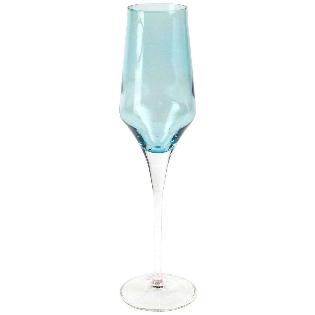 Vietri Vietri Contessa Teal Champagne Glass CTA-T8850