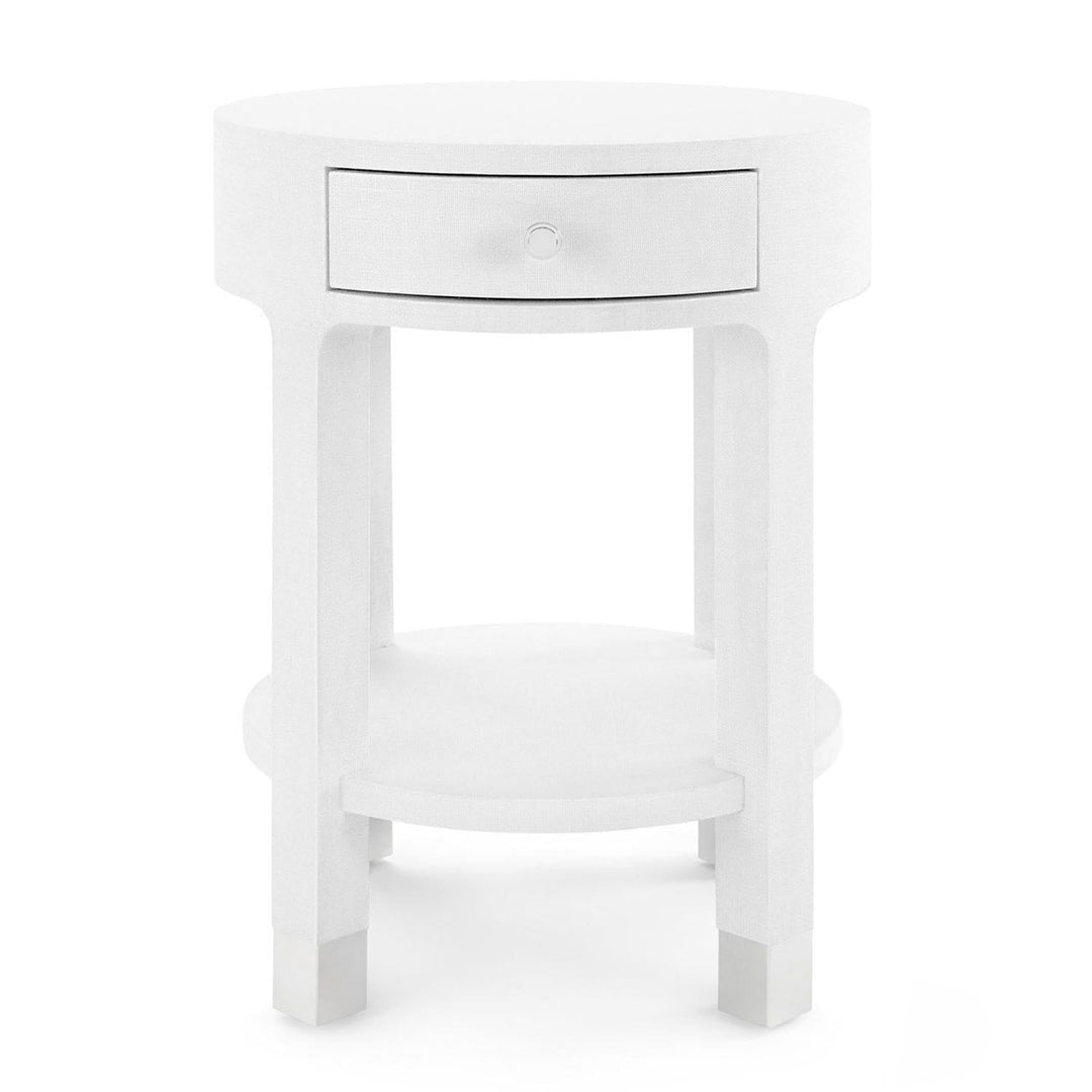 Sanda 1-Drawer Round Side Table - Available in 2 Colors