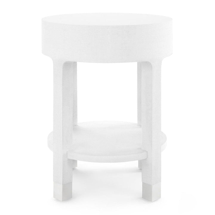 Sanda 1-Drawer Round Side Table - Available in 2 Colors