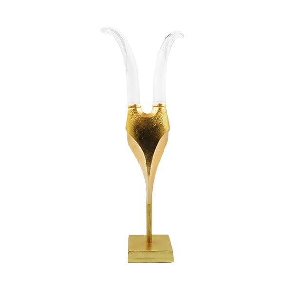 Worlds Away Worlds Away Derby Antelope Head with Acrylic Horns Sculpture - Gold Leaf DERBY G