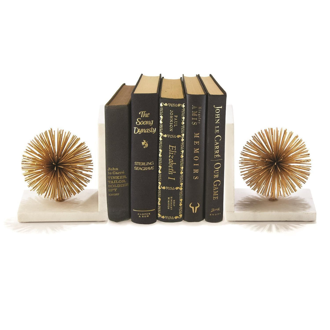 Tozai Home Tozai Home Set of 2 Gold Starburst Bookends DGJ104-S2