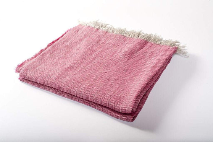 Harlow Henry Harlow Henry Linen Throw - 4 Available Colors Fuchsia HHILT02