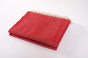 Harlow Henry Harlow Henry Merino Wool Collection Throw - 8 Available Colors Crimson SCT01