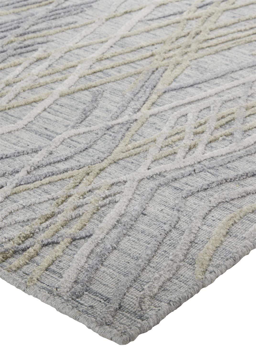 Feizy Feizy Elias Luxe Abstract High & Low Pile Rug - Oyster Gray & Taos Taupe - Available in 8 Sizes