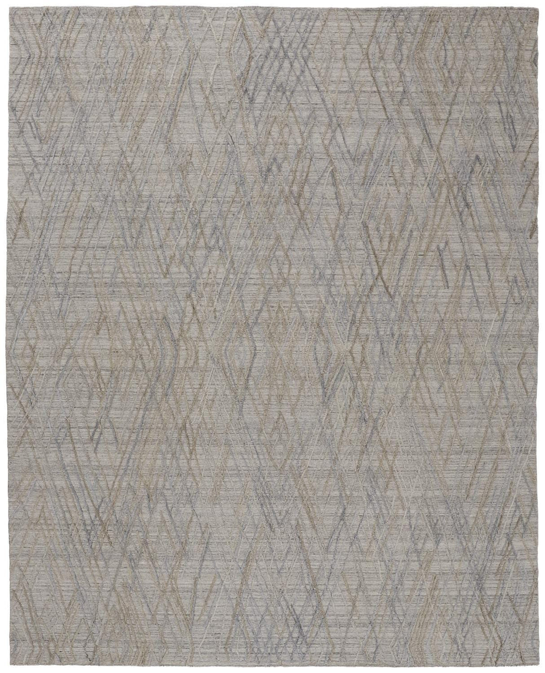 Feizy Feizy Elias Luxe Abstract High & Low Pile Rug - Silver Gray & Dusty Blue - Available in 8 Sizes