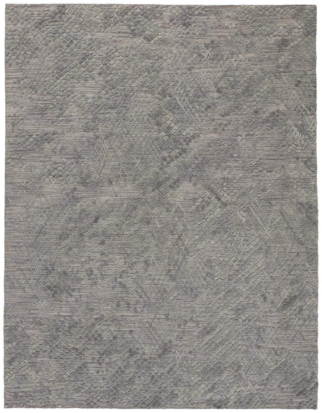 Feizy Feizy Elias Luxe Abstract High & Low Pile Rug - Oyster & Storm Gray - Available in 8 Sizes 3'-6" x 5'-6" ELS6716FGRYMLTC50