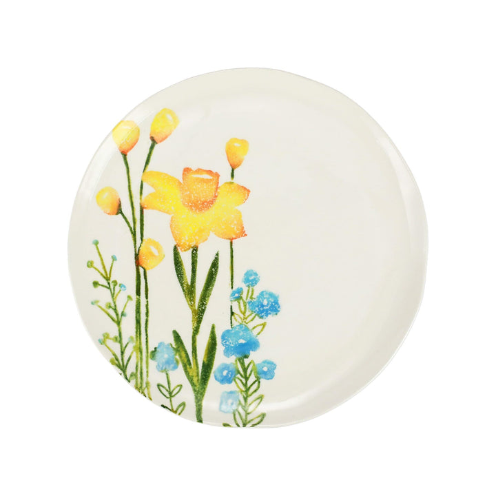 Vietri Vietri Fiori di Campo Dinner Plate - Set of 4 - Available in 4 Colors Daffodil FDC-9700D