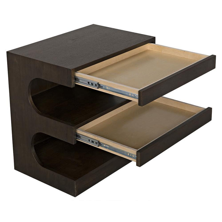 Noir Noir Recliff Side Table - Brown FF181-LS