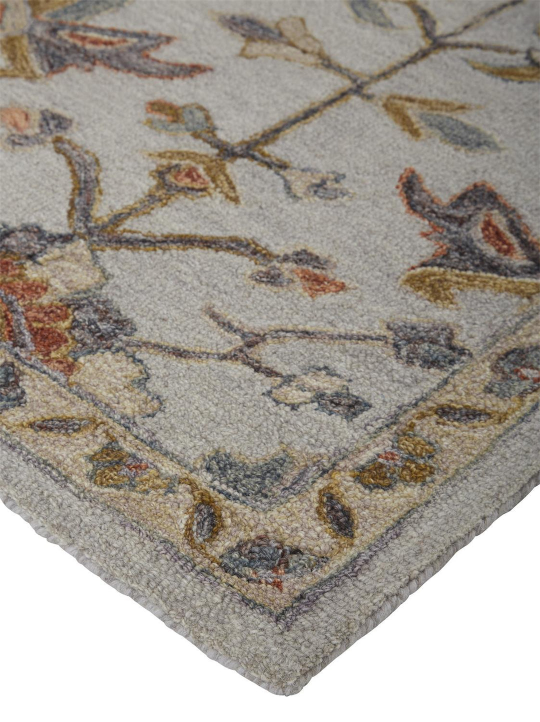 Feizy Feizy Fallon Traditional Oushak Flora & Fauna Rug - Gray & Golden - Available in 6 Sizes