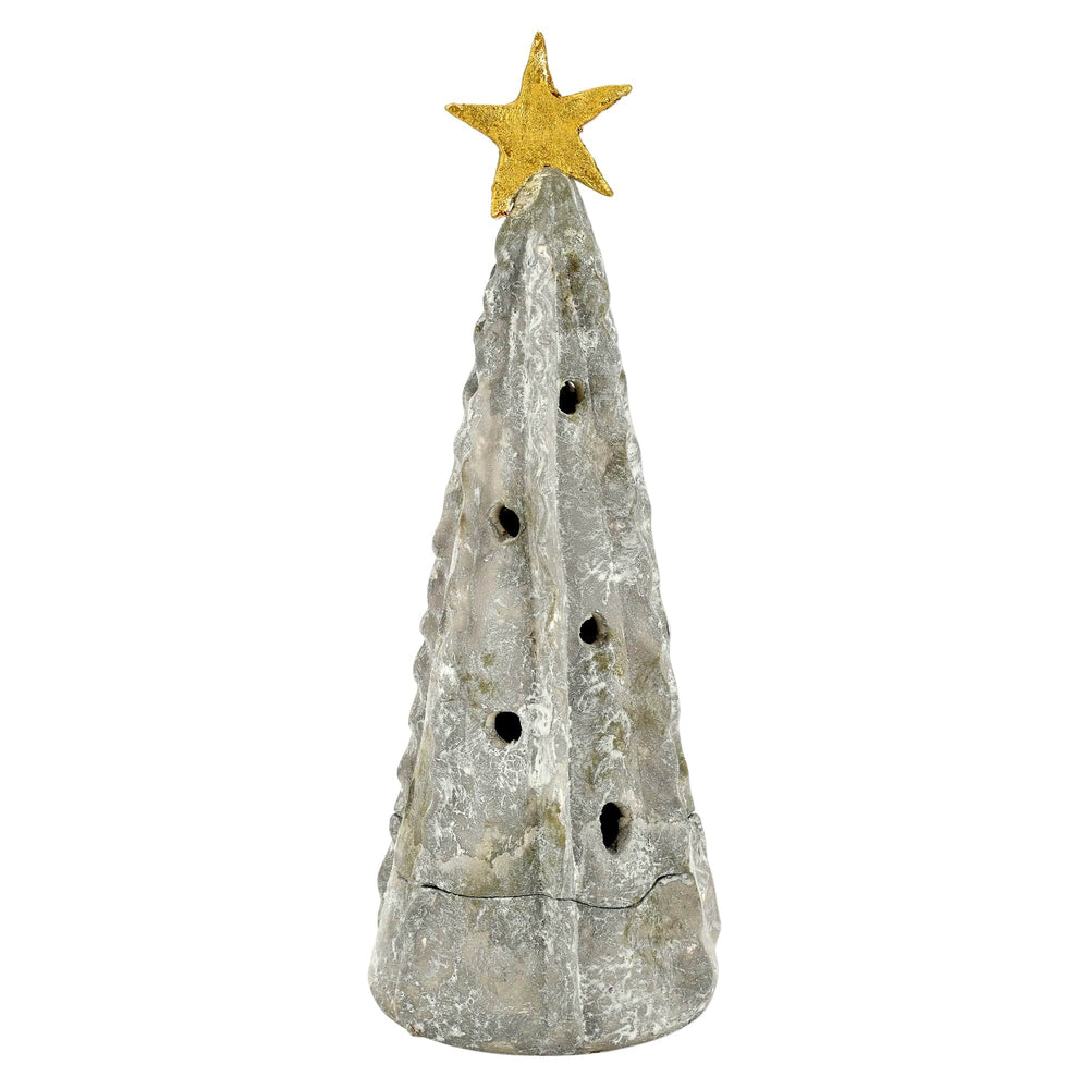 Vietri Vietri Foresta Tree with Ribbon & Gold Star - Available in 3 Colors & 2 Sizes